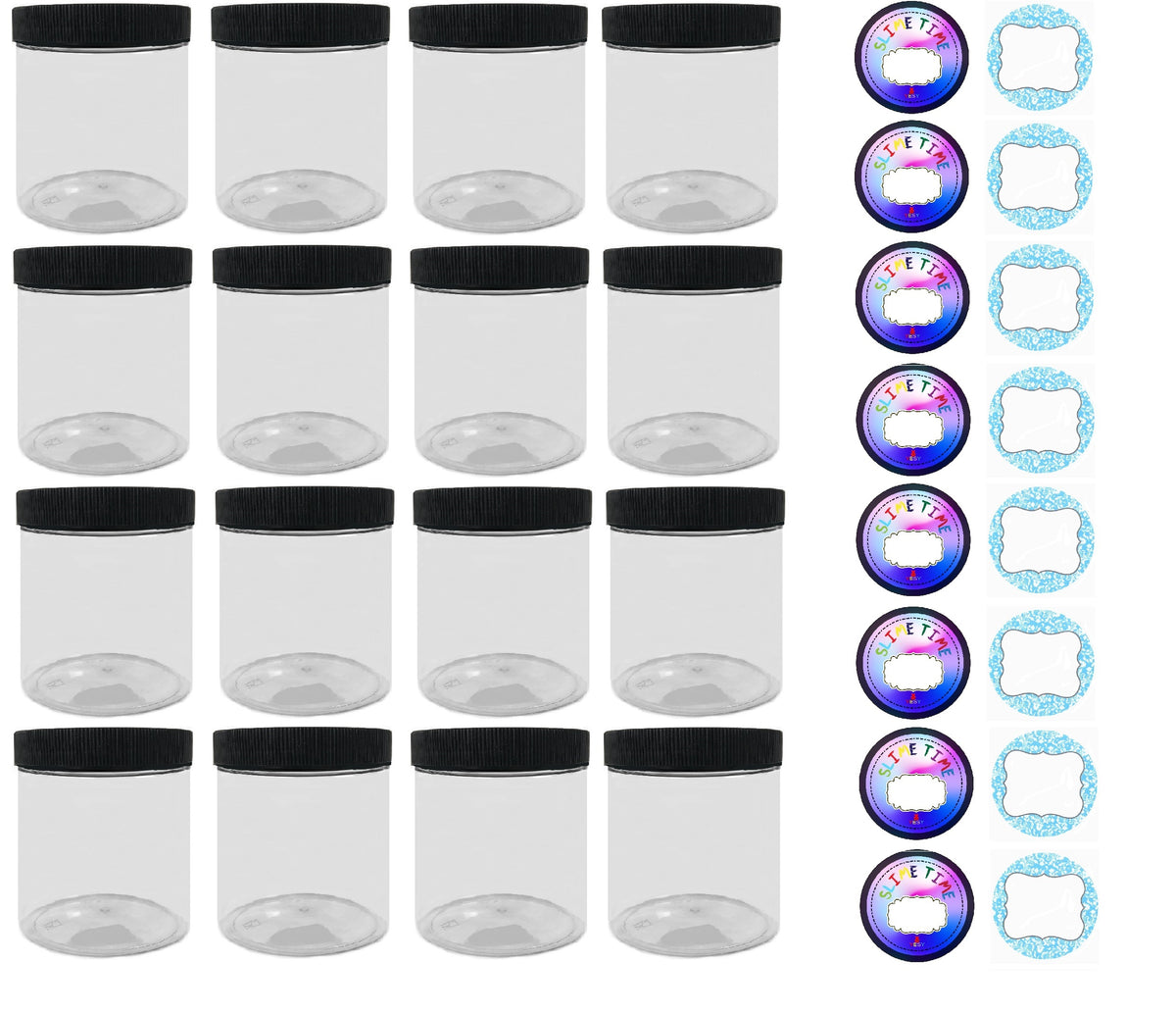 24 Pack Slime Containers with Lids - Reusable, Translucent, No Leak, High  Quality & Good Sealability