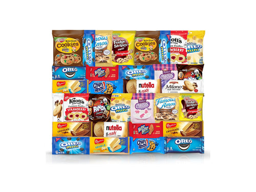 Cookies Variety Pack - Individually Wrapped Assortment - Cookie Bundle, Office Cookies, Bulk Care Package 32 Count, Office and Kids Cookies